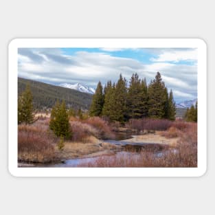 Autumn in Yellowstone National Park Mountains Sticker